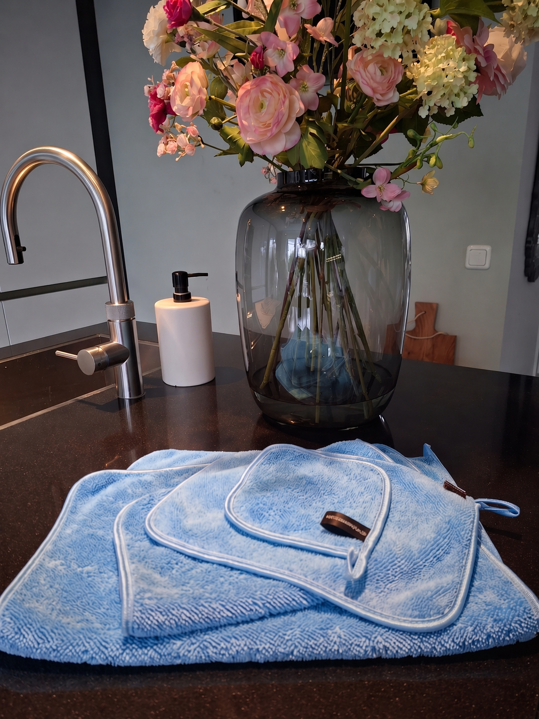 Doekenset met 4 doeken IJSBLAUW