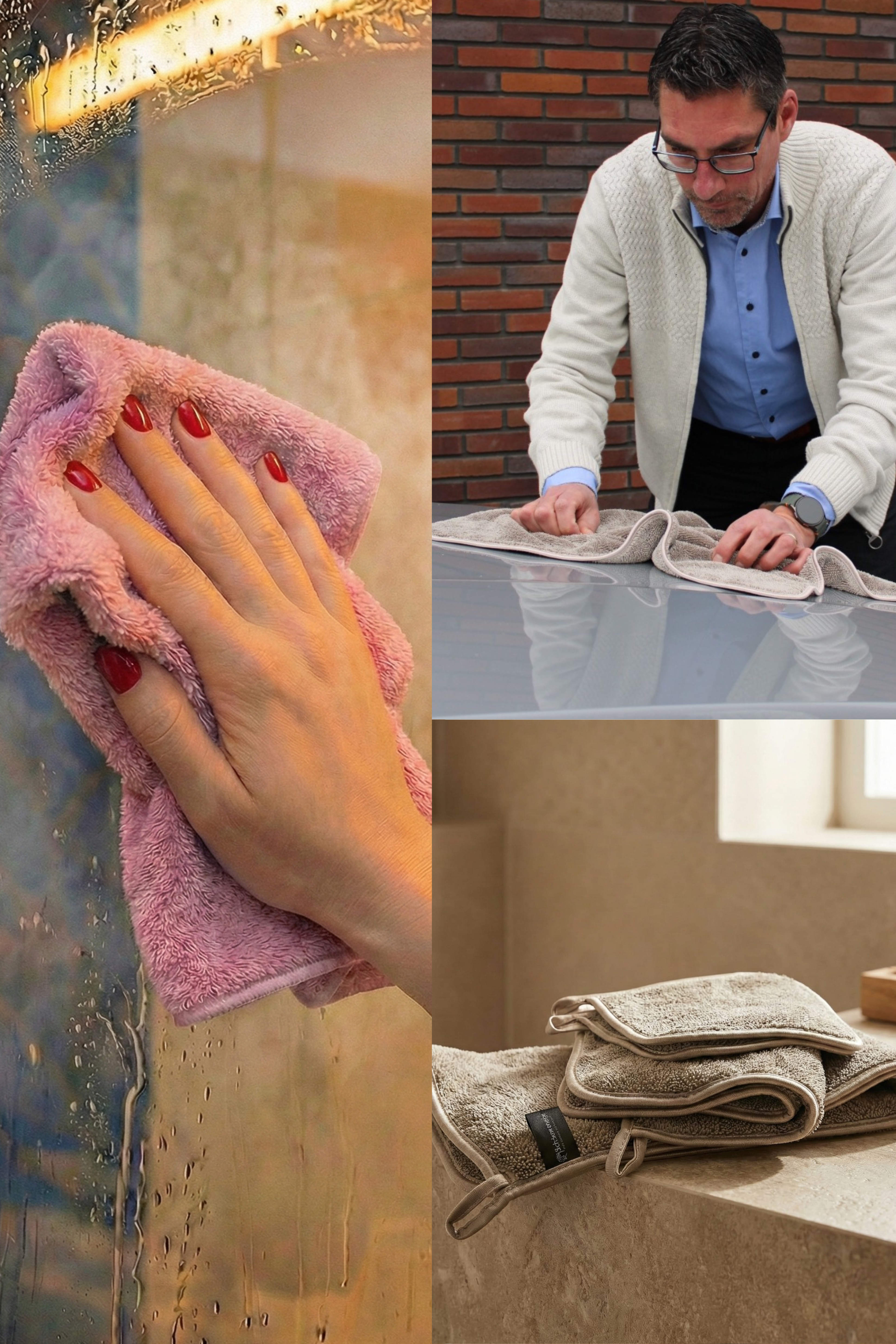 Doekenset met 4 doeken BEIGE