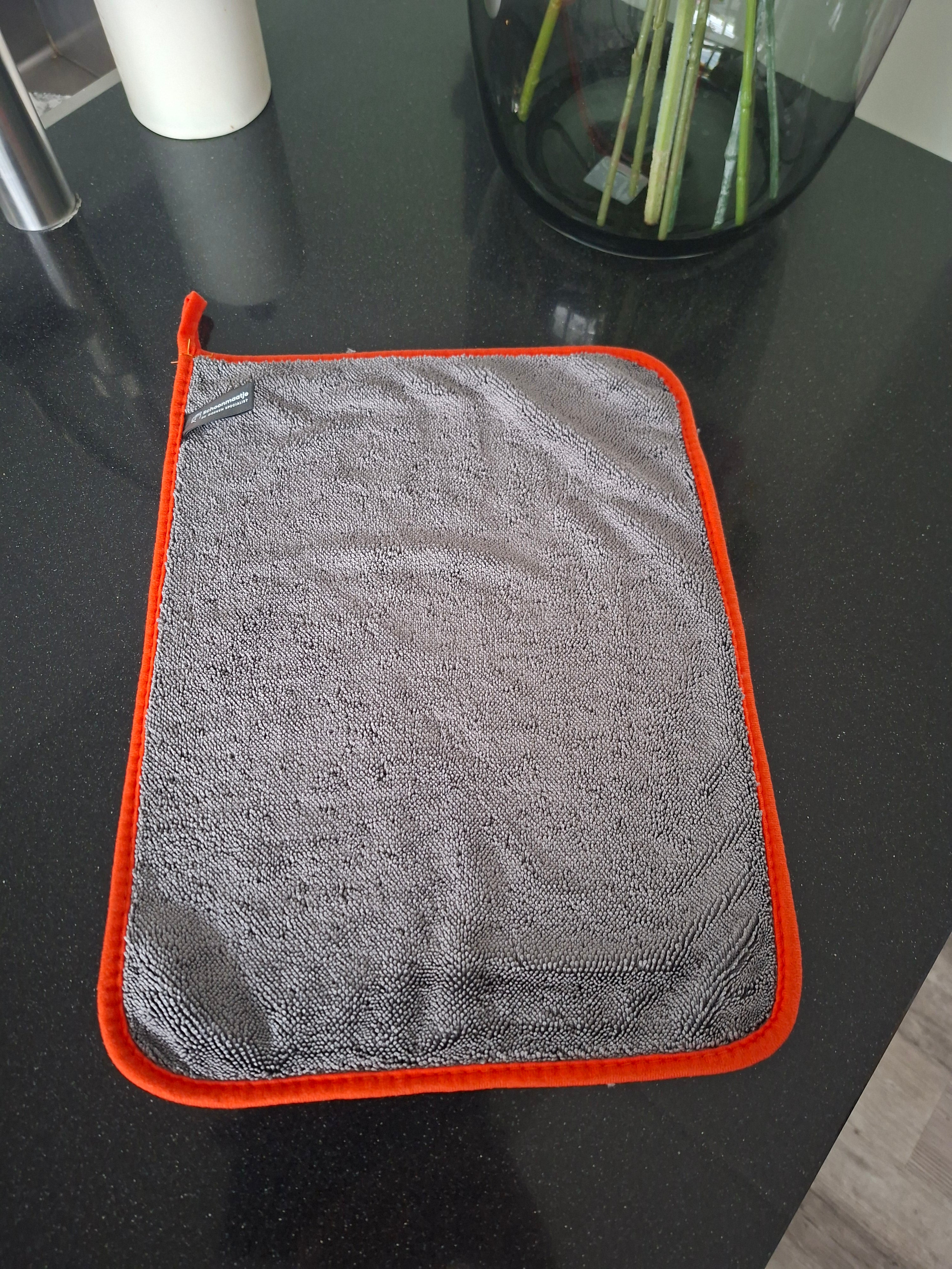 Premium doek medium – 30x40 GRIJS MET ORANJE rand