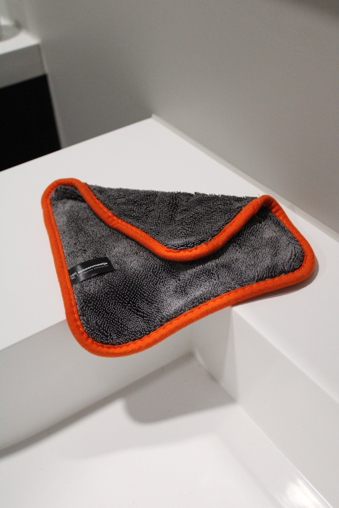 Premium doek mini – 20x20 GRIJS MET ORANJE RAND (1+1 gratis)