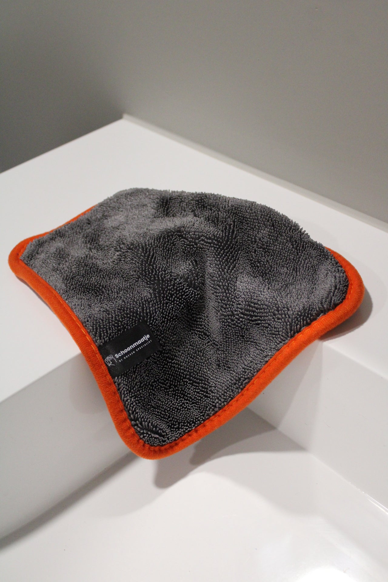 Premium doek mini – 20x20 GRIJS MET ORANJE RAND (1+1 gratis)