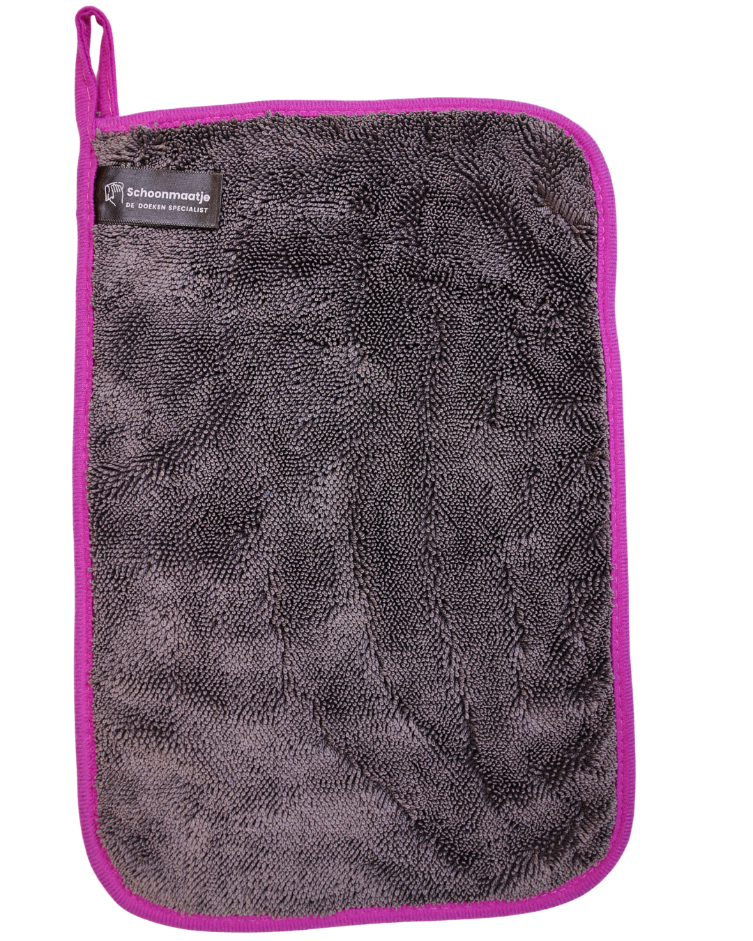 Premium doek small – 20x30 GRIJS met PAARSE rand
