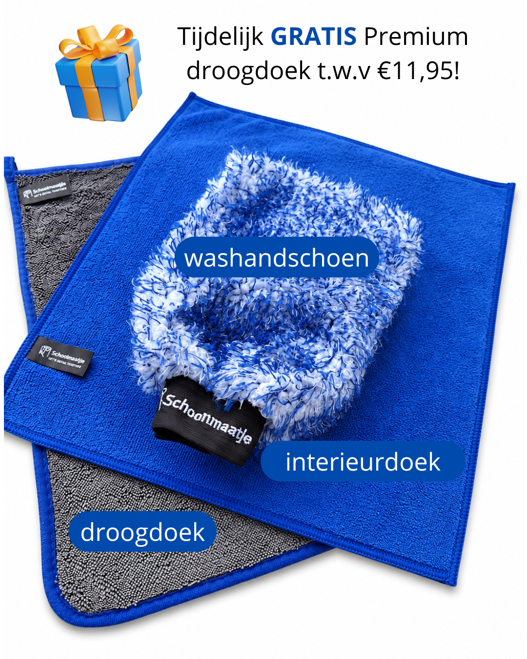 Auto-Reinigingspakket +  GRATIS  Droogdoek | 3 DOEKEN VOOR €14,95!