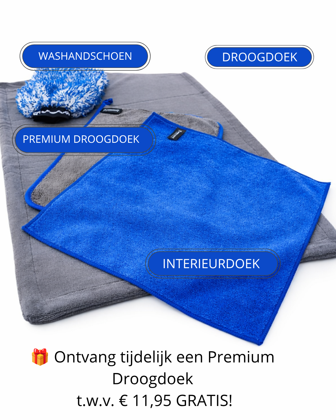 Auto-Totaalpakket + GRATIS Droogdoek | 4 DOEKEN VOOR € 39,95!
