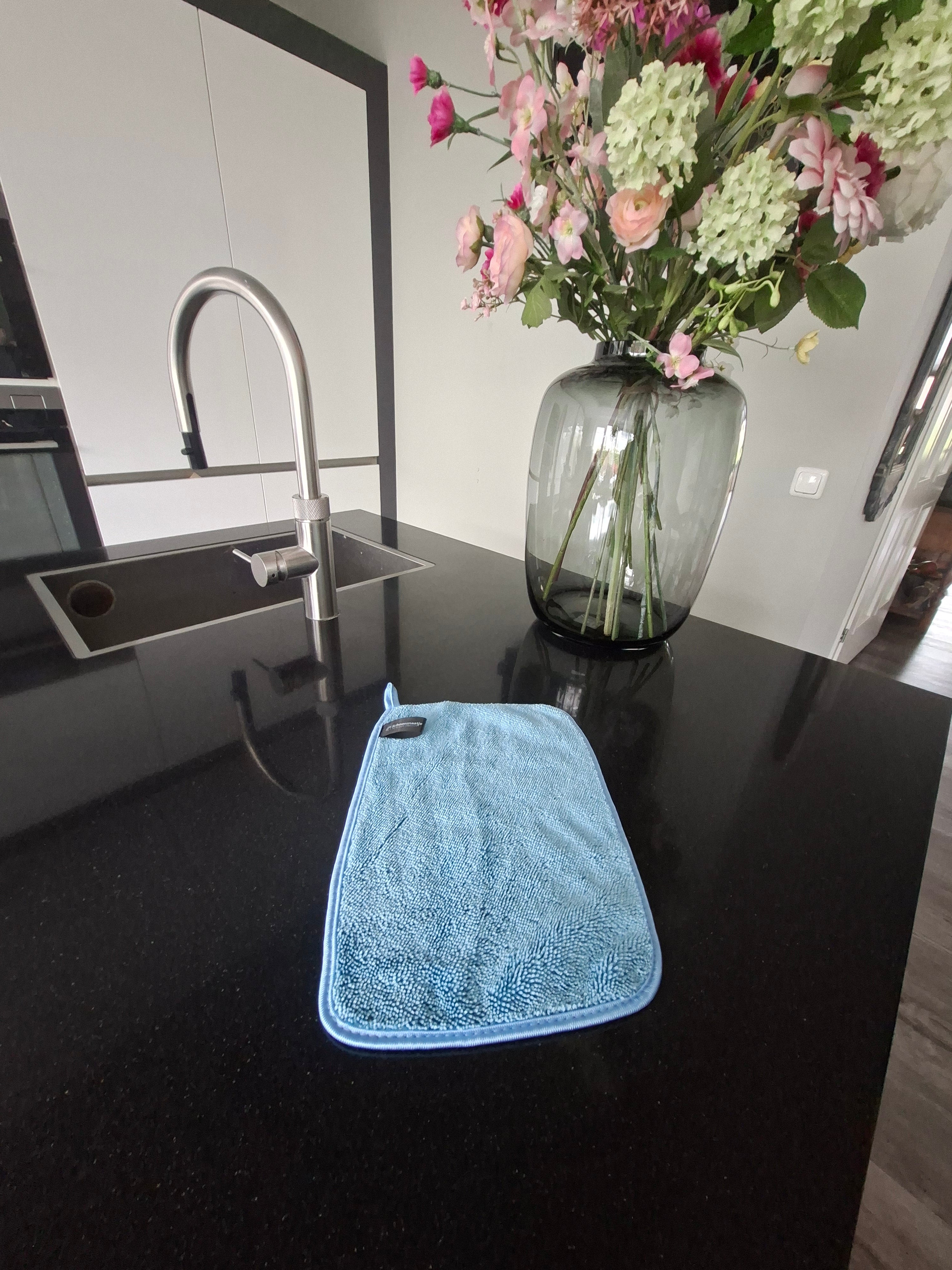 Premium doek small – 20x30 ijsblauw