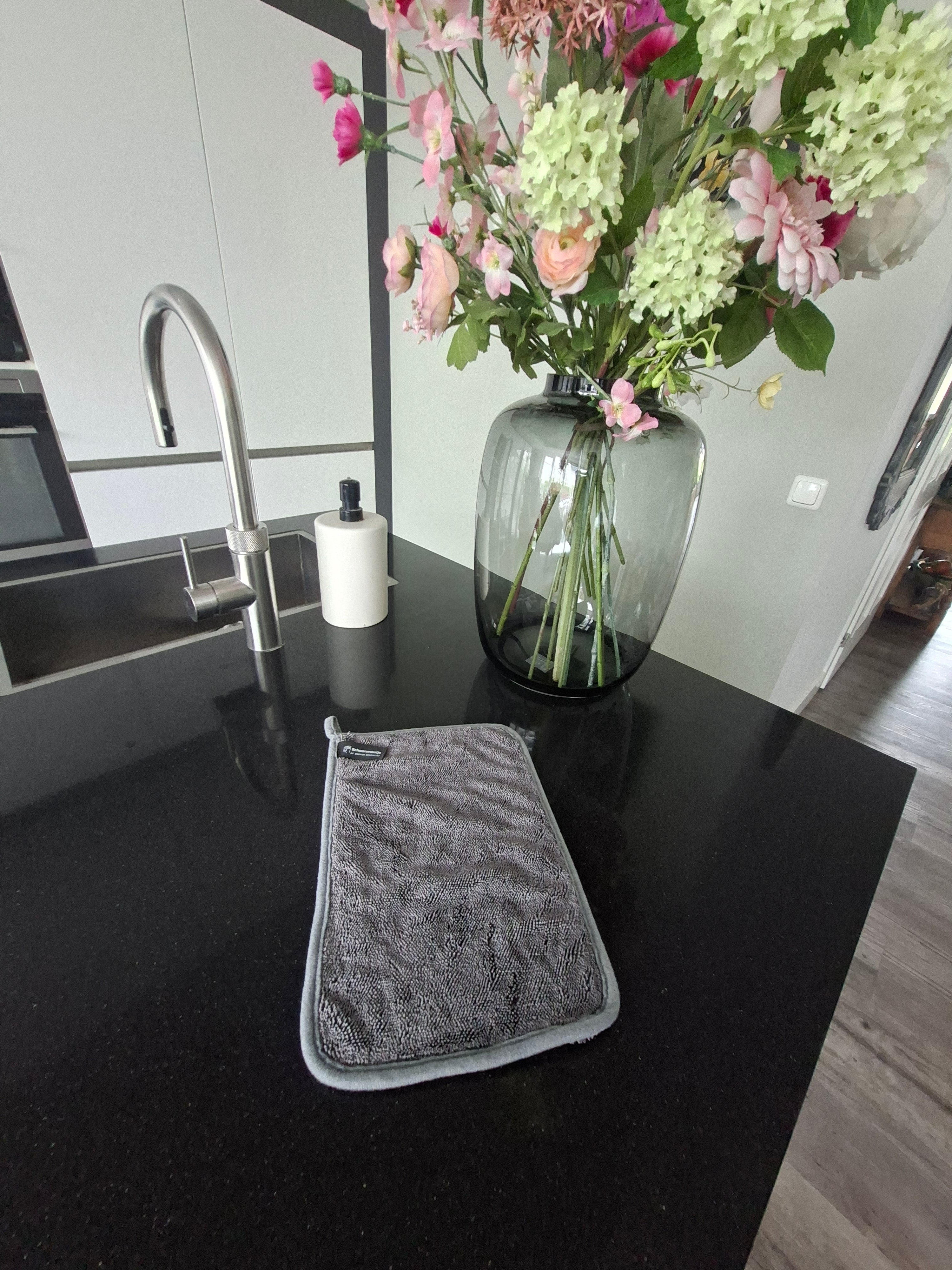 Premium doek small – 20x30 GRIJS met GRIJZE rand