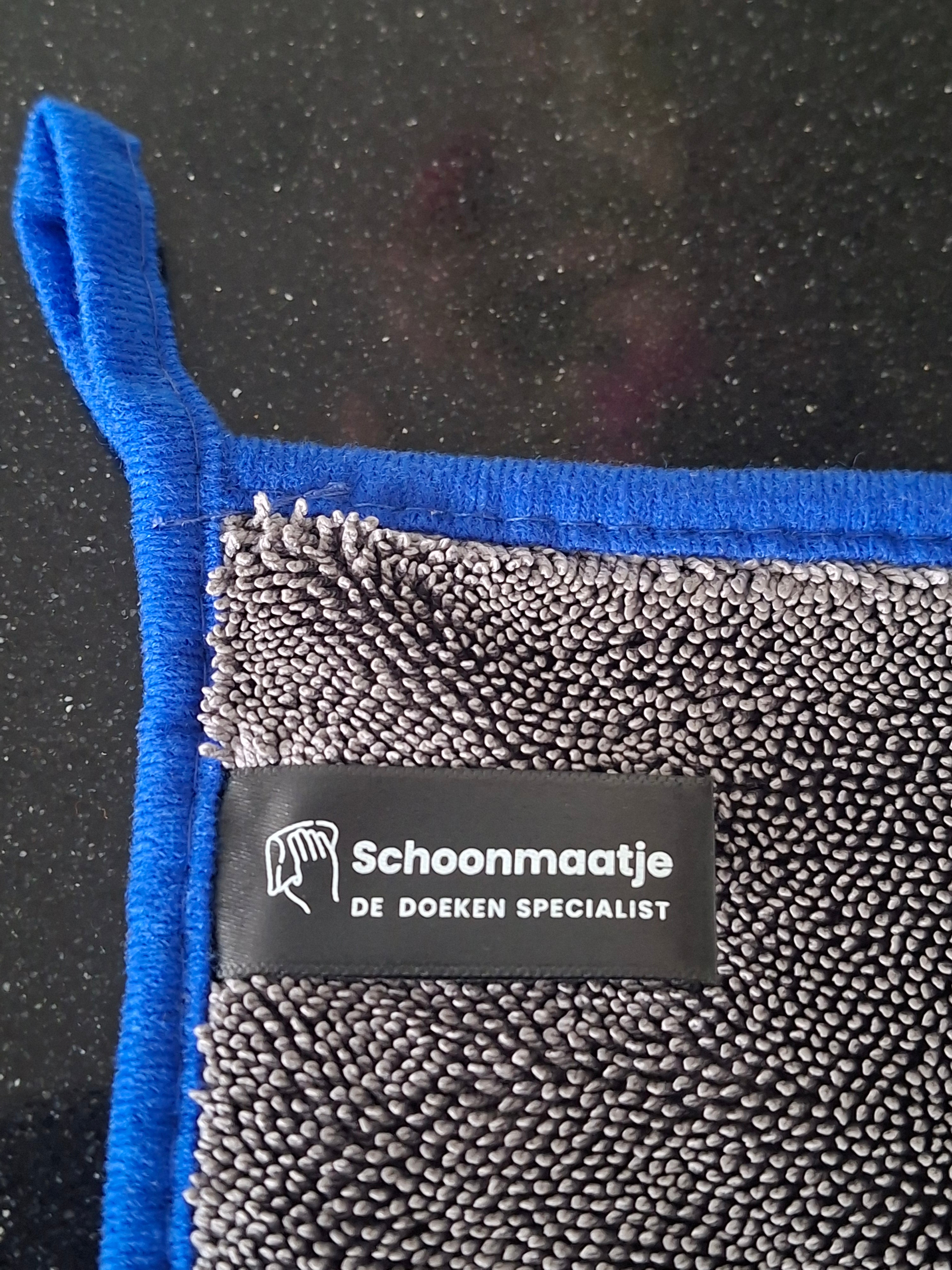 Premium doek mini – 20x20  GRIJS MET BLAUWE RAND