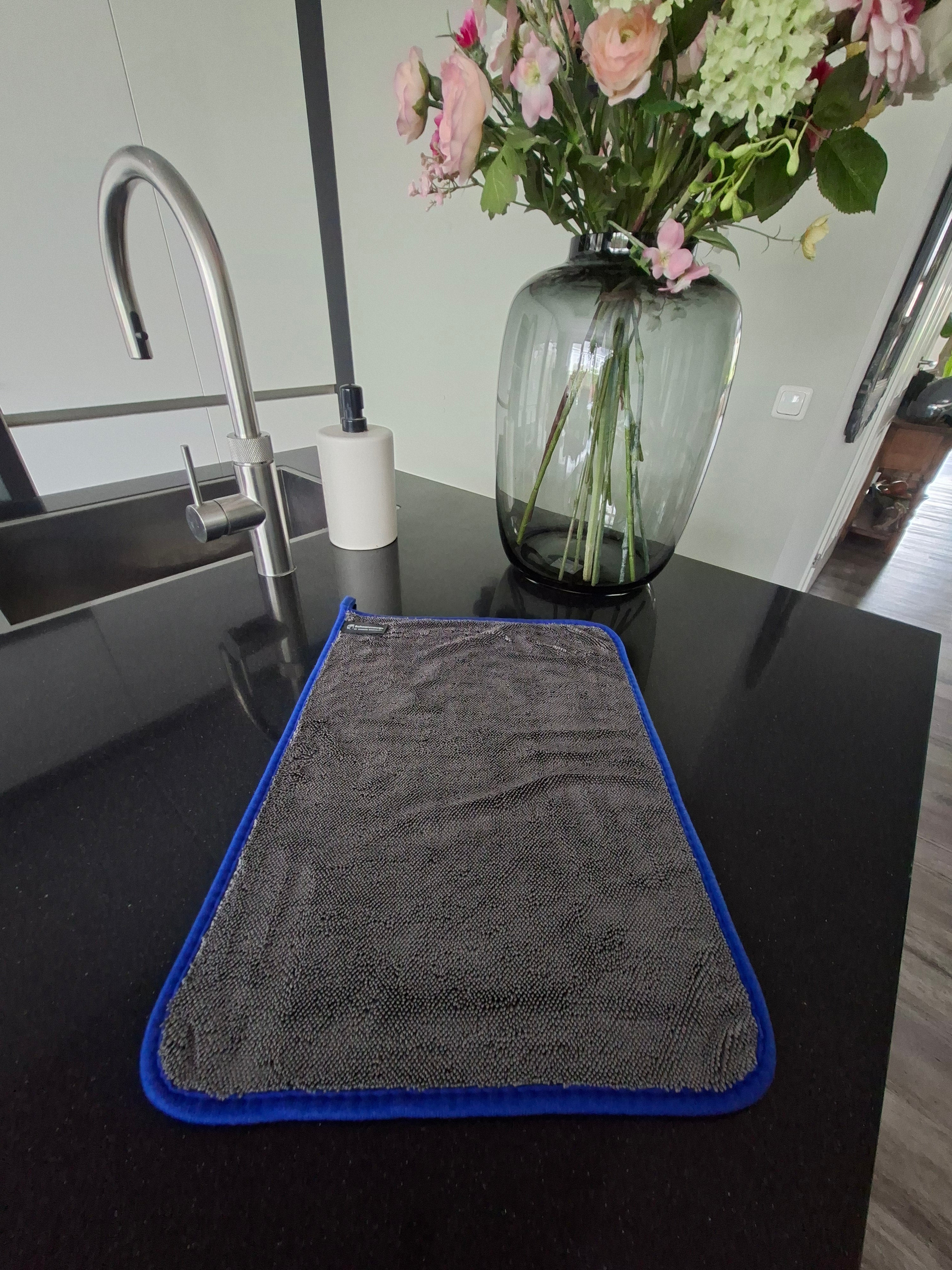 Premium doek medium – 30x40 GRIJS MET BLAUWE rand