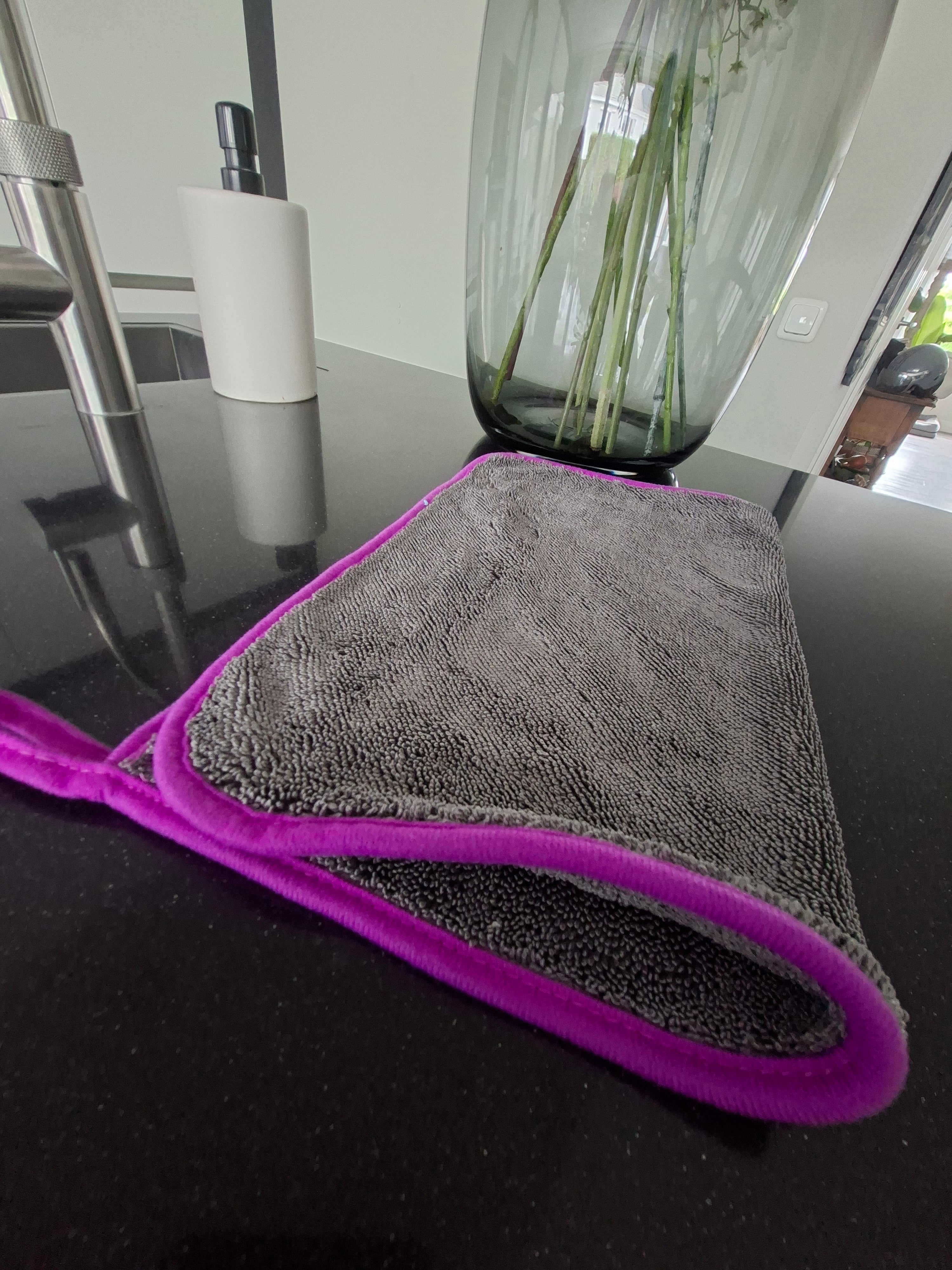 Premium doek medium – 30x40 GRIJS MET PAARSE rand